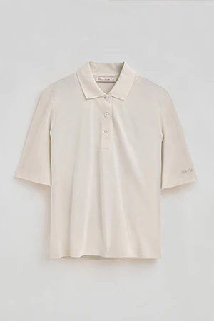 Nude half-sleeve polo shirt with Polo Club embroidery - Image 8