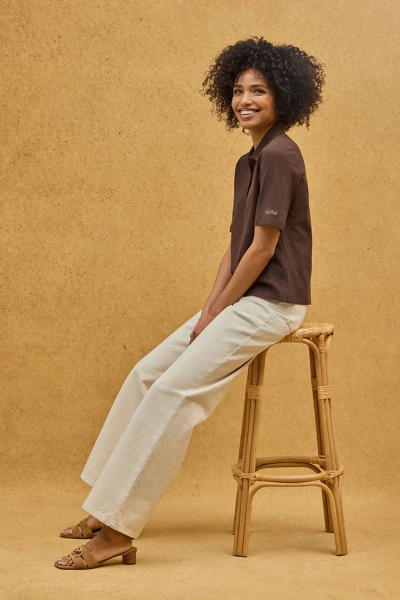 Chocolate polo shirt Polo Club with elbow-length sleeve - Image 4
