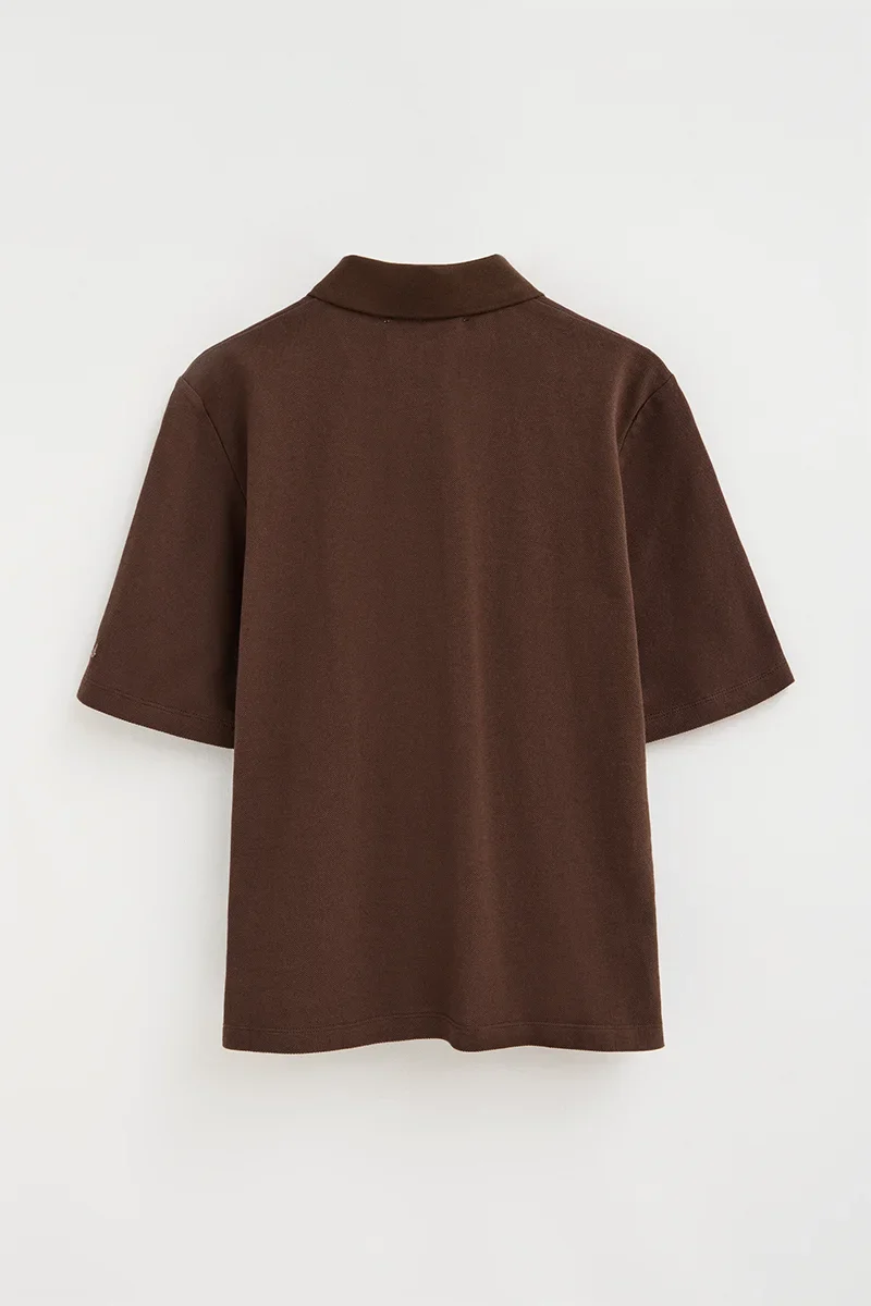 Chocolate polo shirt Polo Club with elbow-length sleeve - Image 8