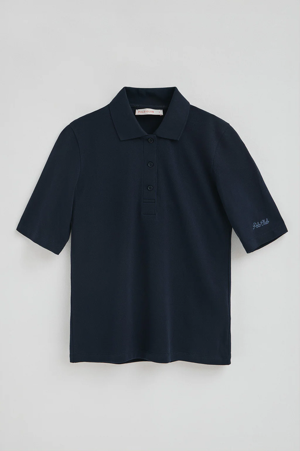 Dark-blue half-sleeve polo shirt with Polo Club embroidery - Image 6