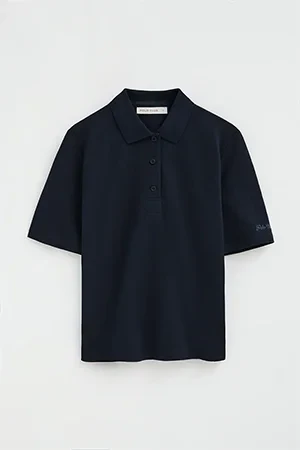 Navy-blue polo shirt Polo Club with elbow-length sleeve - Image 5