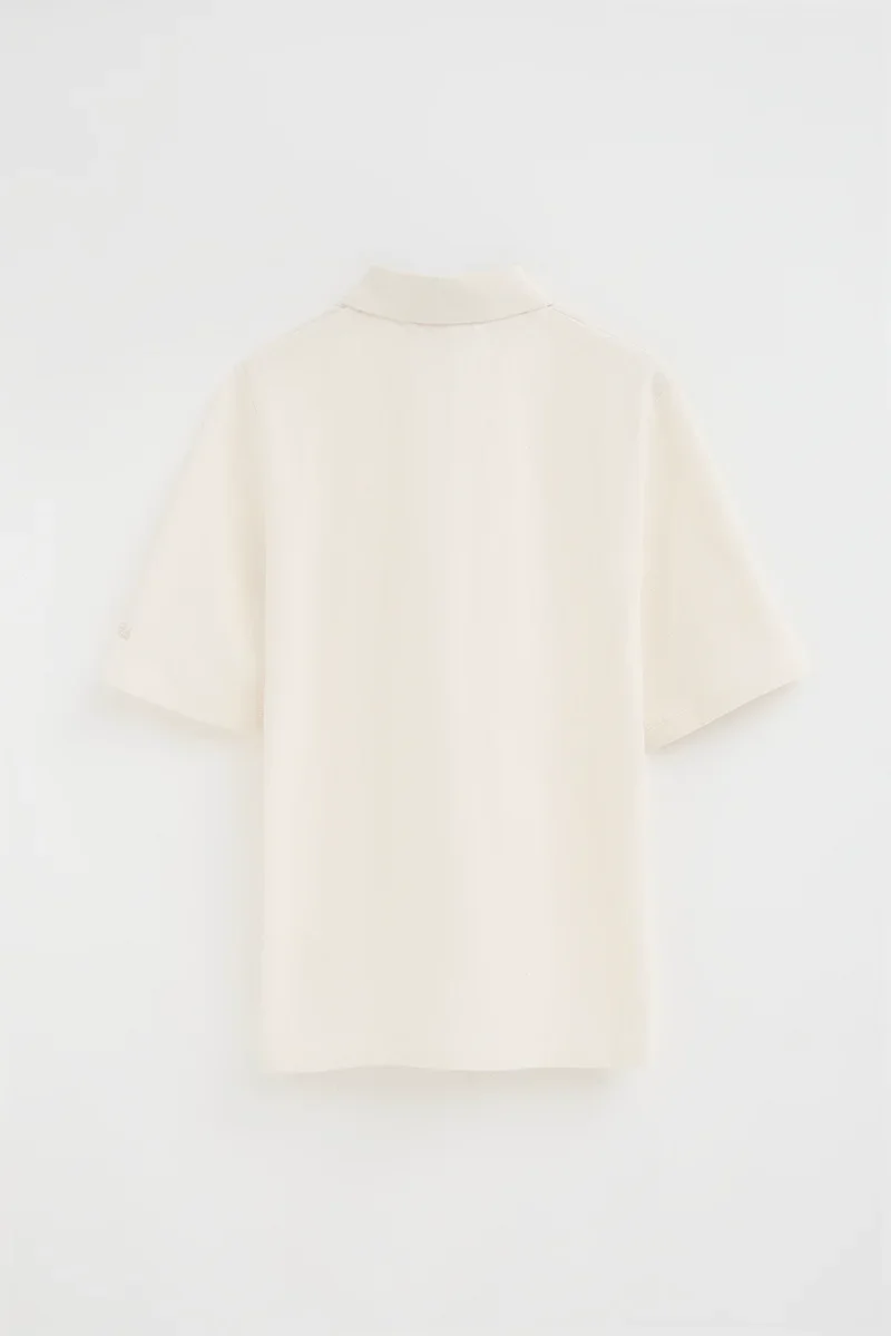 Nude polo shirt Polo Club with elbow-length sleeve - Image 8