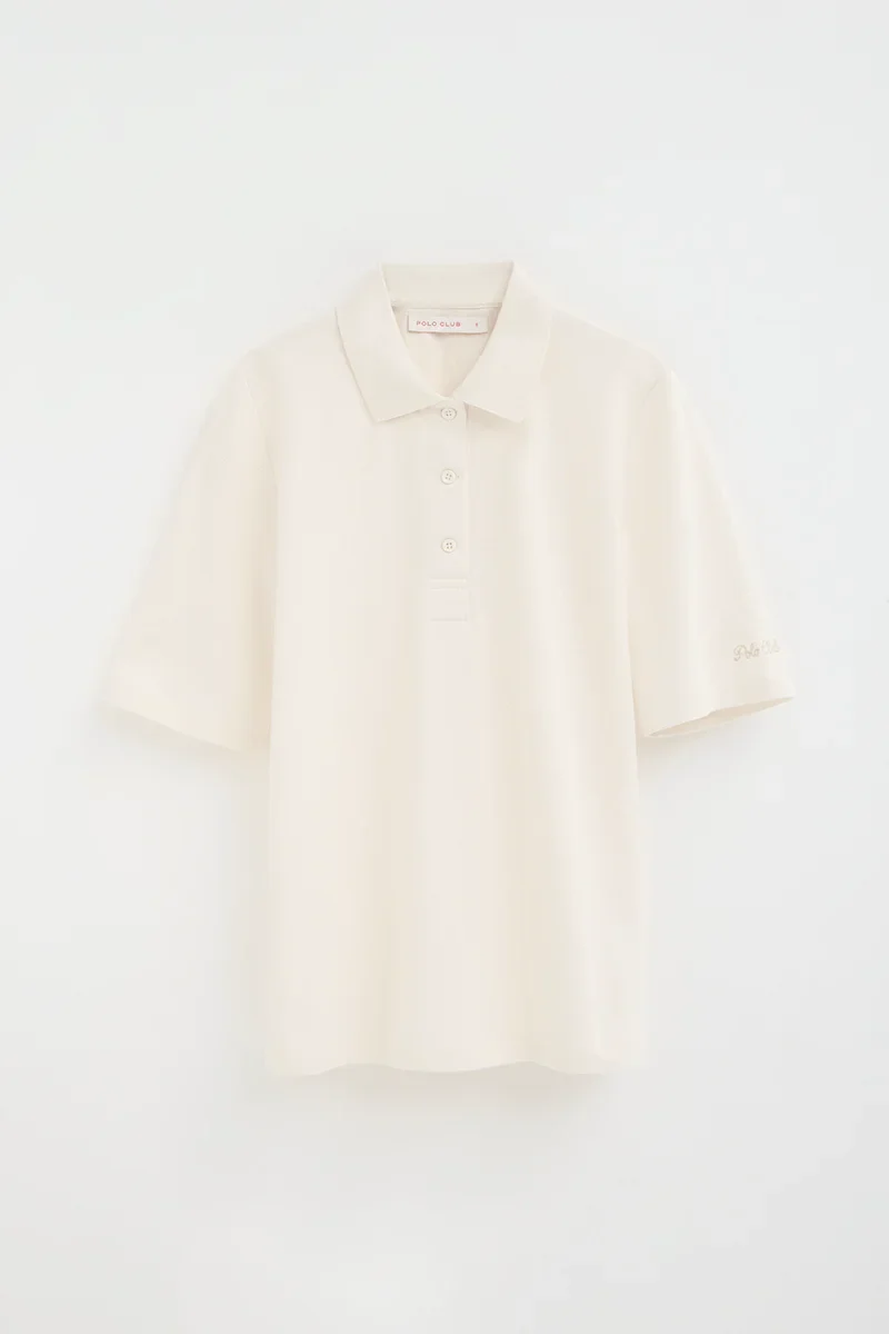 Nude polo shirt Polo Club with elbow-length sleeve - Image 9