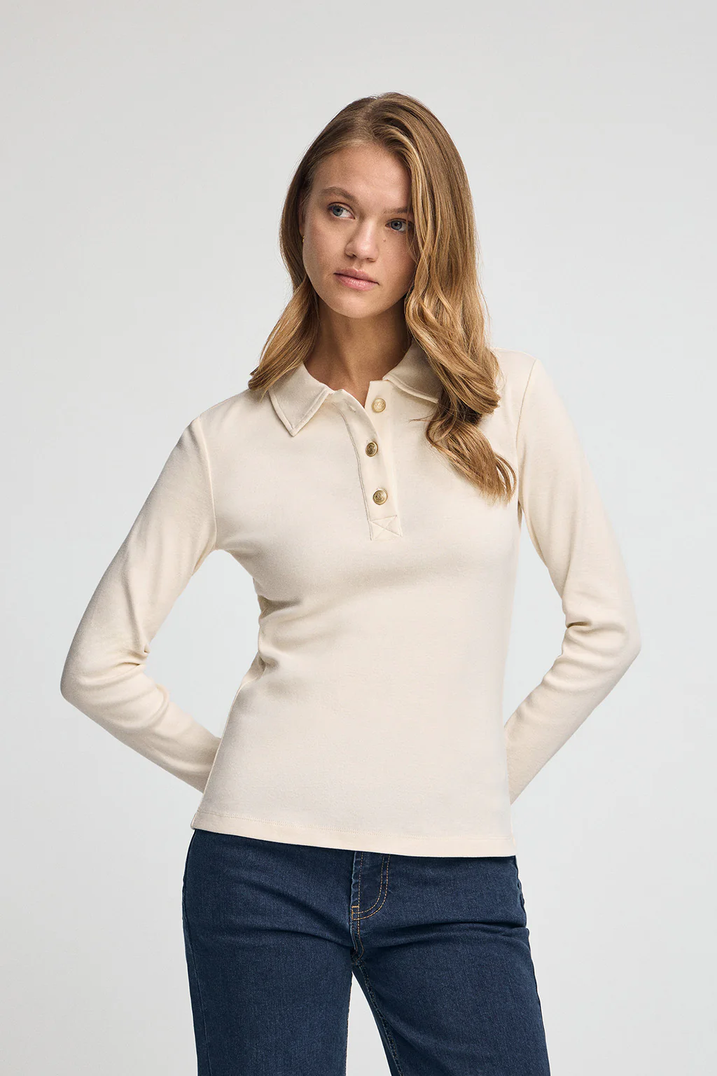 Nude slim-fit polo shirt Tesafi Nautic - Image 2
