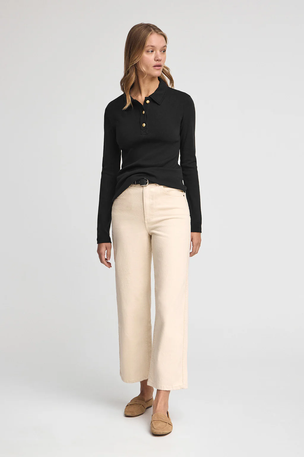 Black slim-fit polo shirt Tesafi Nautic - Image 4