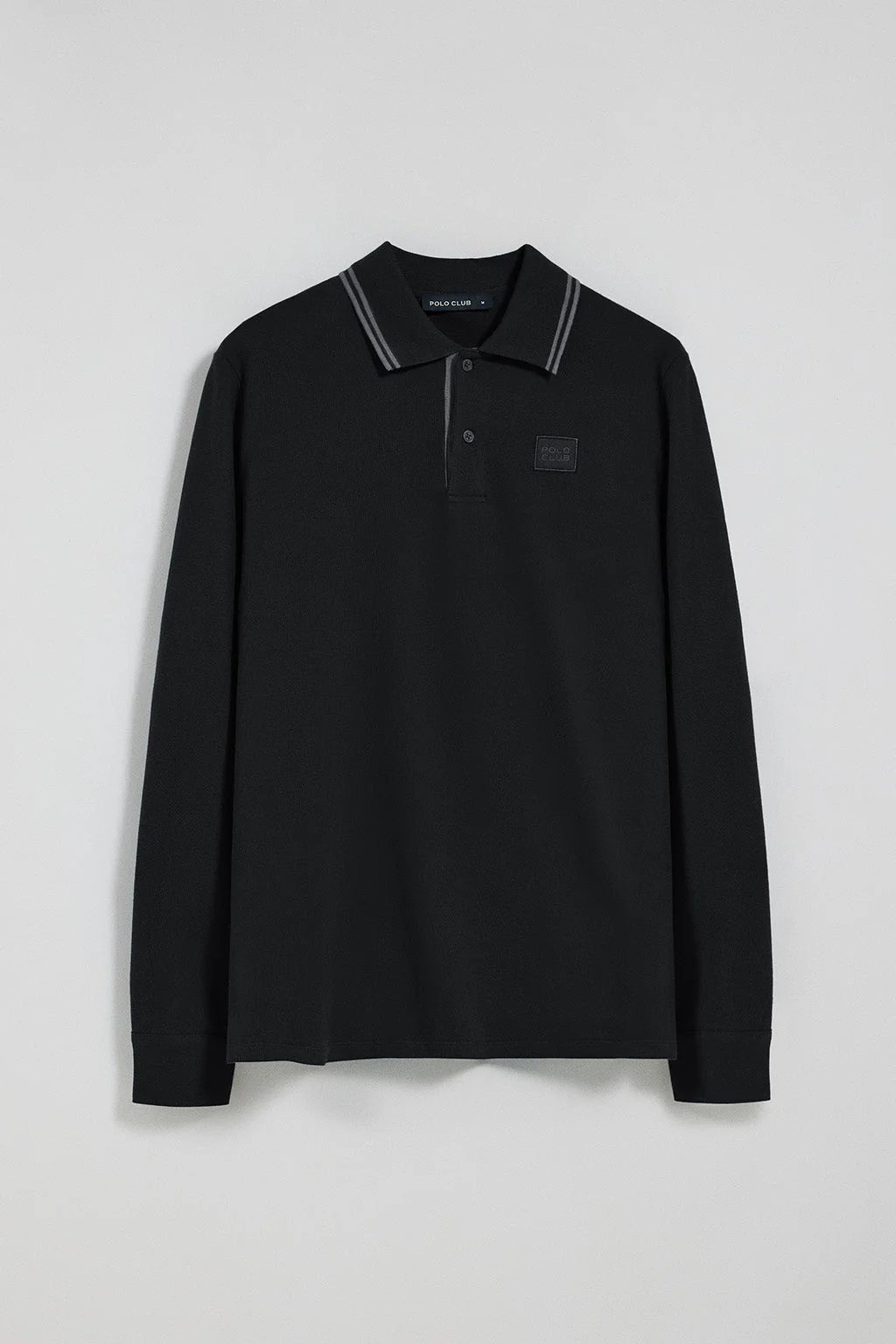 Black polo shirt with two buttons and Polo Club logo - Image 6