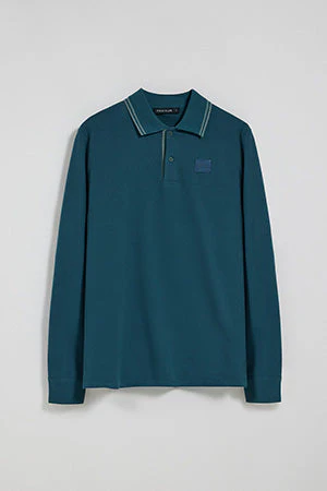 Blue polo shirt with two buttons and Polo Club logo - Image 10