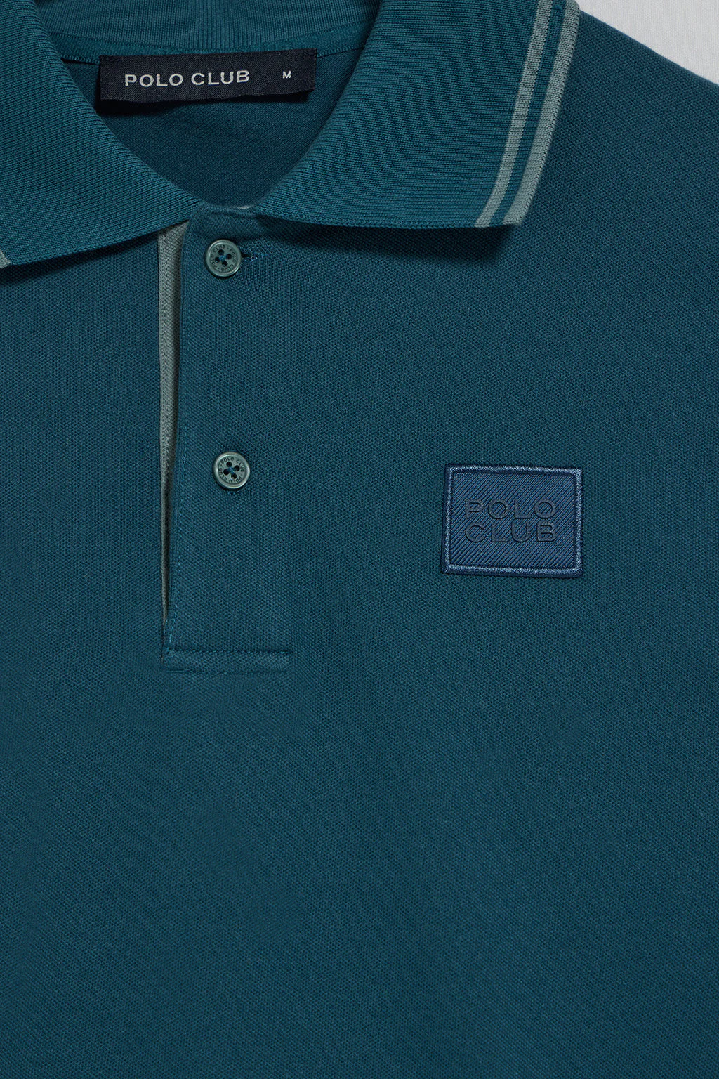 Blue polo shirt with two buttons and Polo Club logo - Image 7