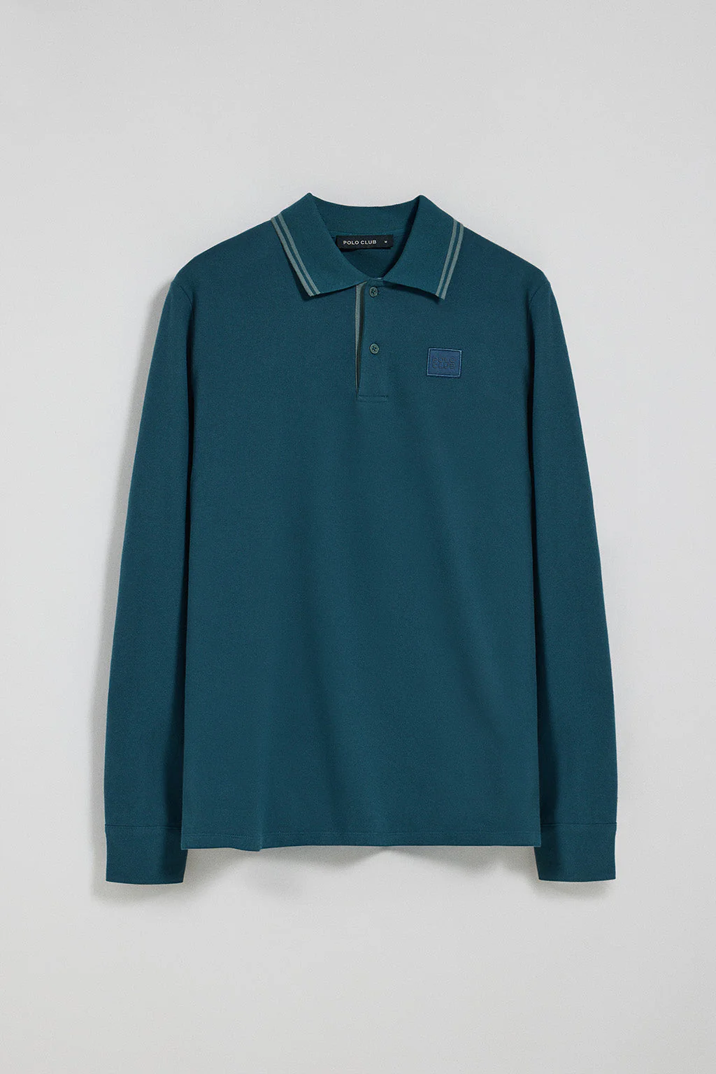 Blue polo shirt with two buttons and Polo Club logo - Image 9