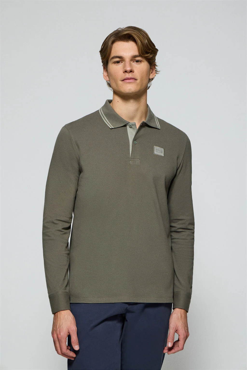 Green polo shirt with two buttons and Polo Club logo - Image 2