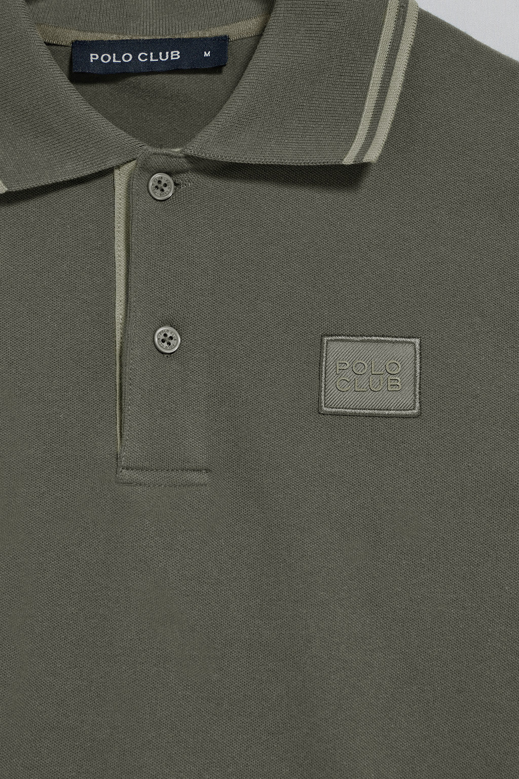 Green polo shirt with two buttons and Polo Club logo - Image 7