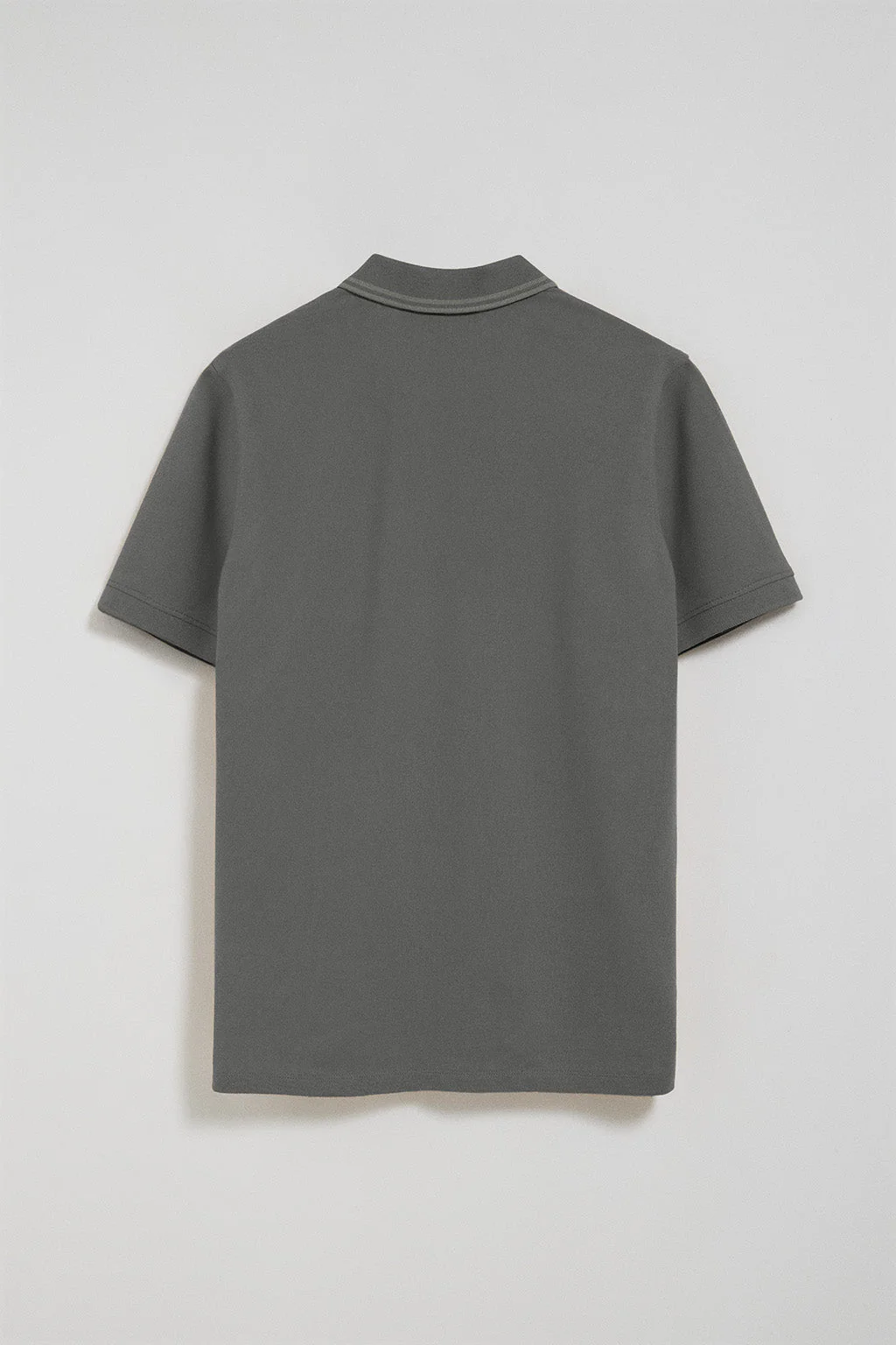 Asphalt-grey polo shirt with two buttons and Polo Club logo - Image 8