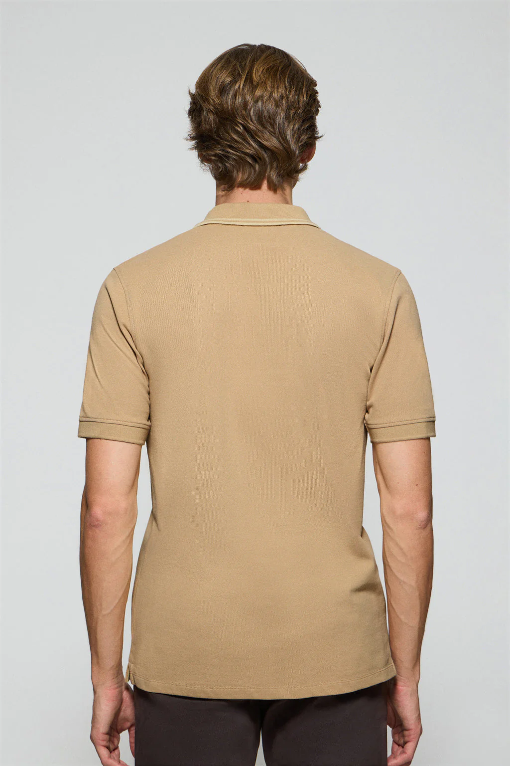 Camel polo shirt with two buttons and Polo Club logo - Image 4