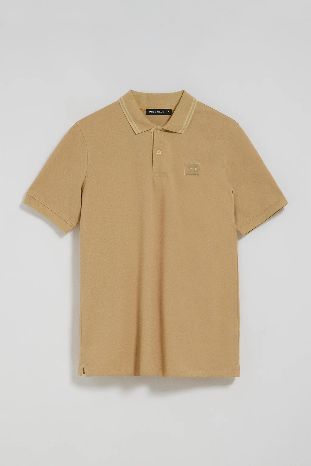 Camel polo shirt with two buttons and Polo Club logo - Image 5