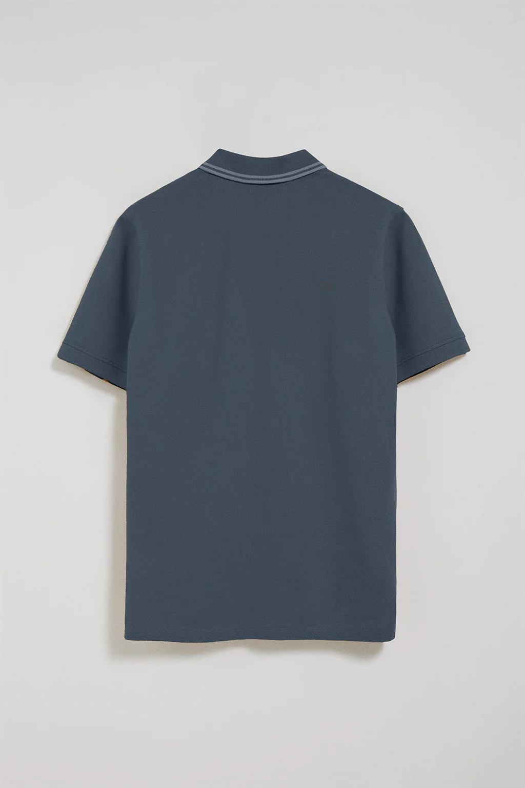 Denim-blue polo shirt with two buttons and Polo Club logo - Image 8