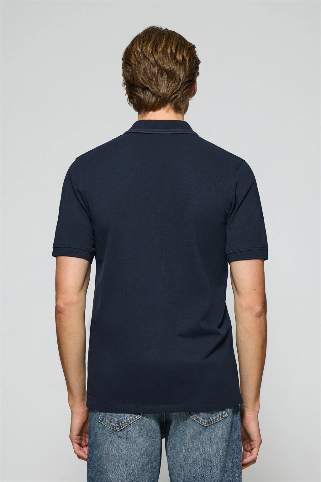 Navy-blue polo shirt with two buttons and Polo Club logo - Image 5