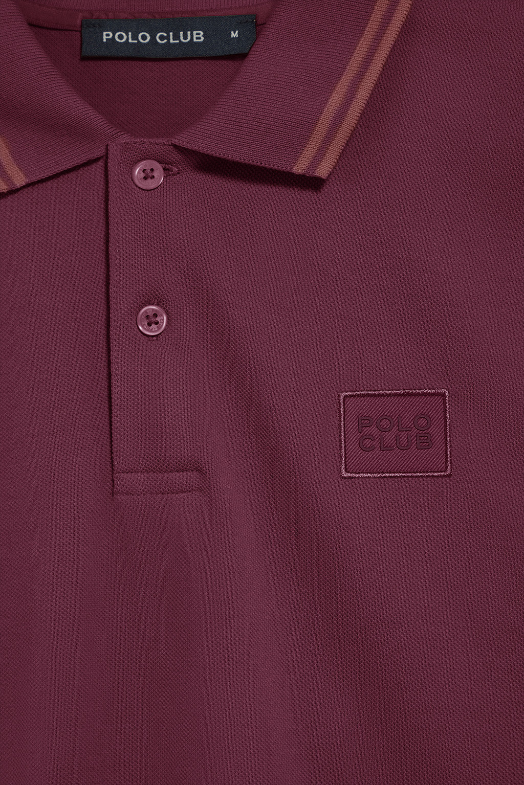 Plum polo shirt with two buttons and Polo Club logo - Image 6
