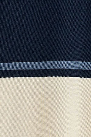 Navy-blue polo shirt Veil in bi-coloured pique with embroidered detail - Image 10