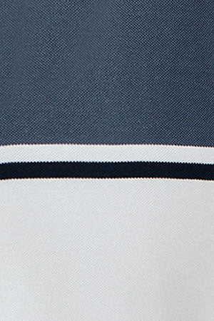 White polo shirt Veil in bi-coloured pique with embroidered detail - Image 10
