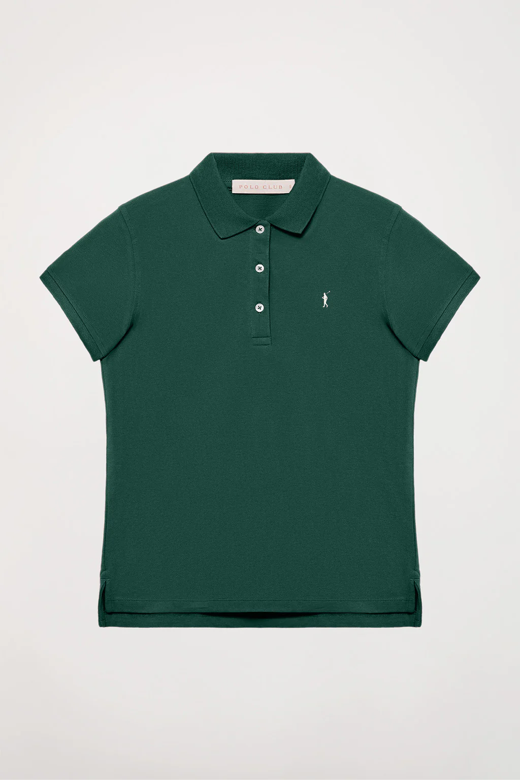 Bottle-green short-sleeve pique polo shirt with Rigby Go logo - Image 10