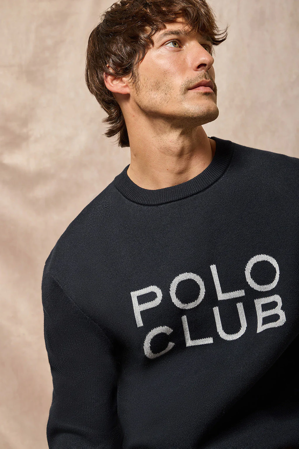 Navy-blue knit jumper Axel with Polo Club logo on the chest - Image 6