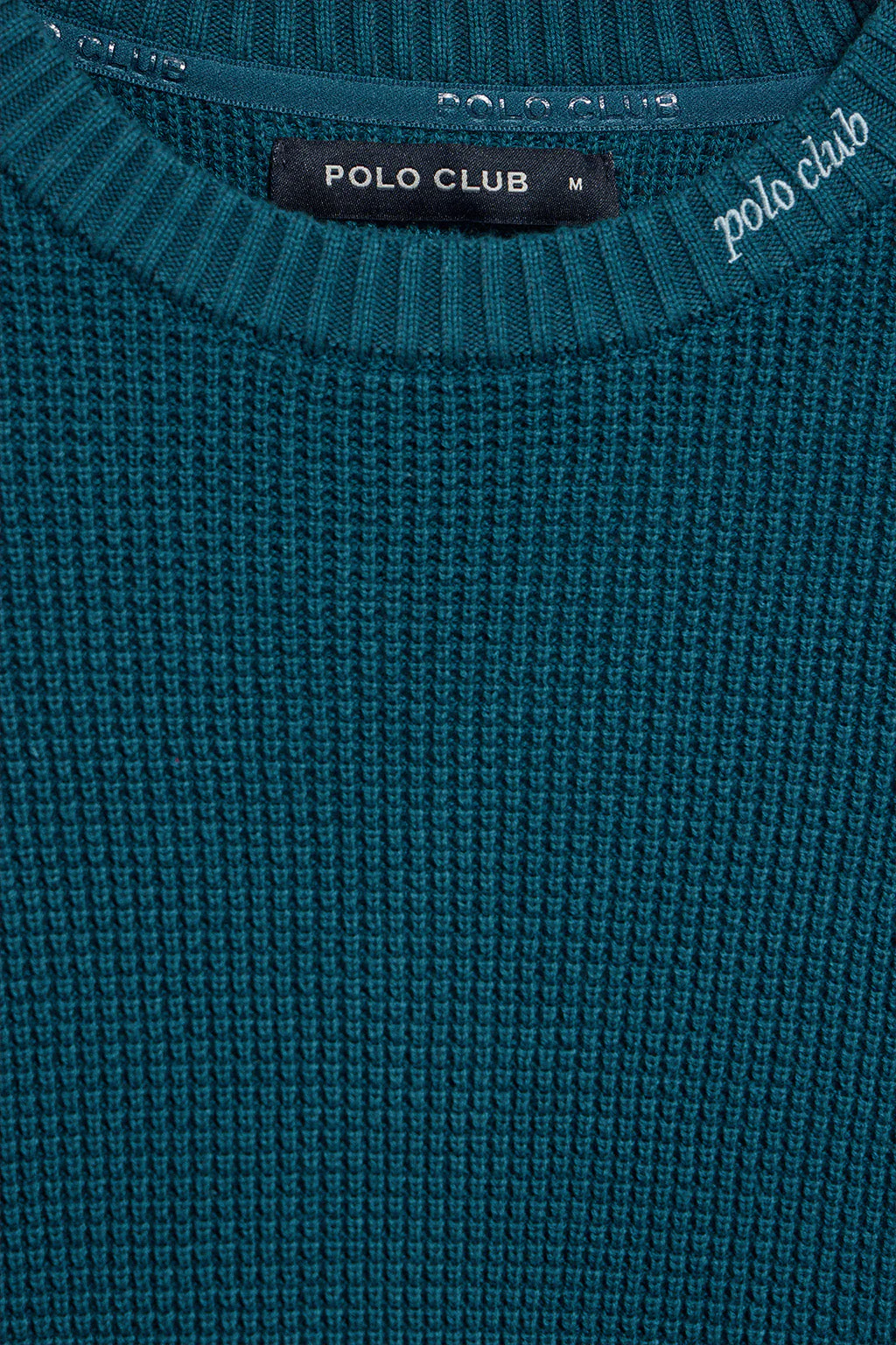 Blue round-neck knit jumper Biel with Polo Club embroidered detail - Image 6