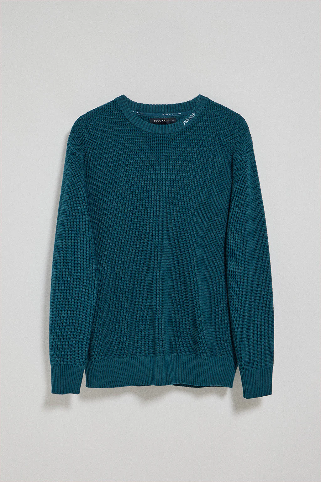 Blue round-neck knit jumper Biel with Polo Club embroidered detail - Image 8