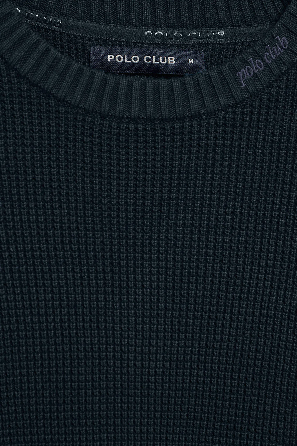 Navy-blue round-neck knit jumper Biel with Polo Club embroidered detail - Image 10