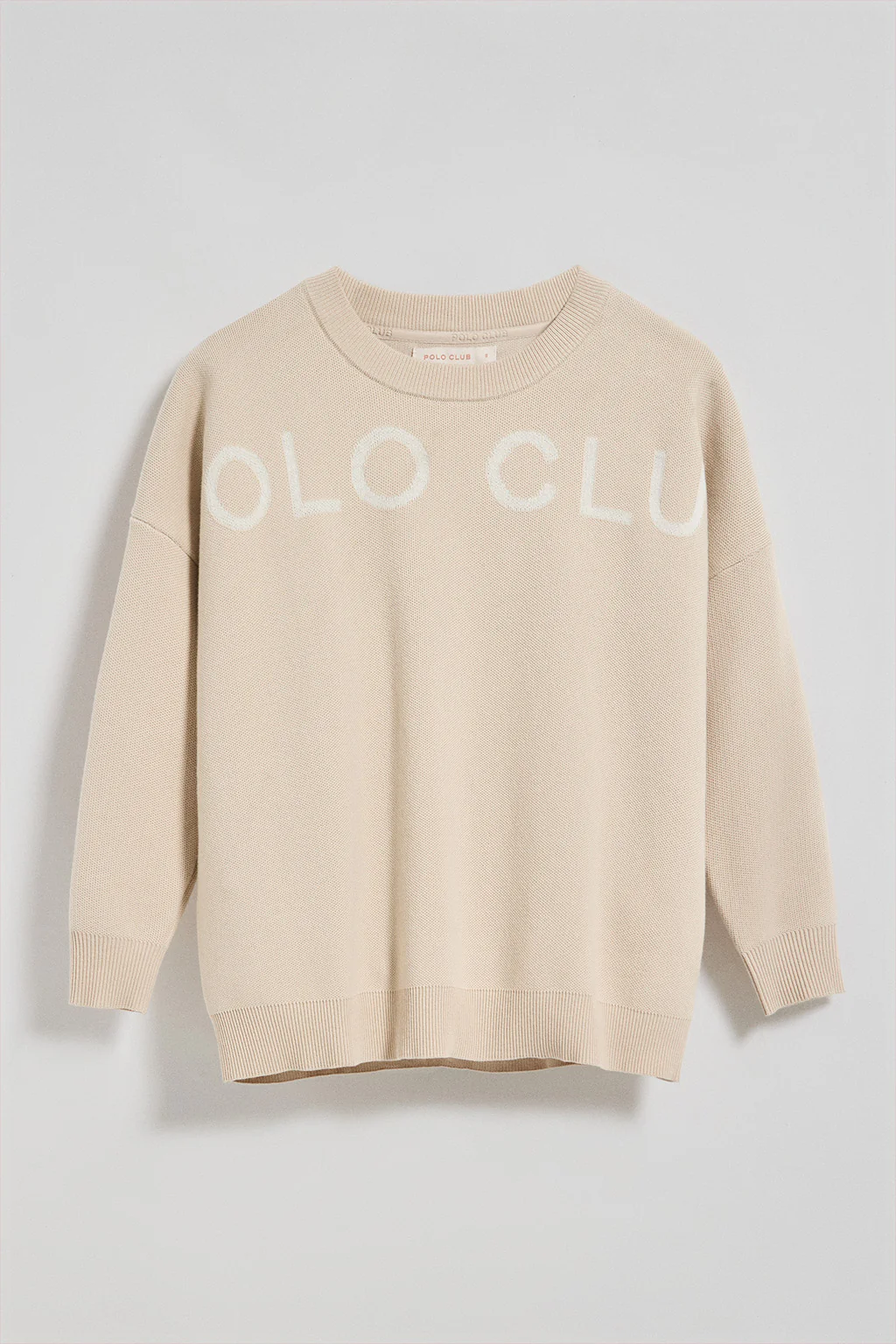 Beige knit jumper Gia with Polo Club logo - Image 5