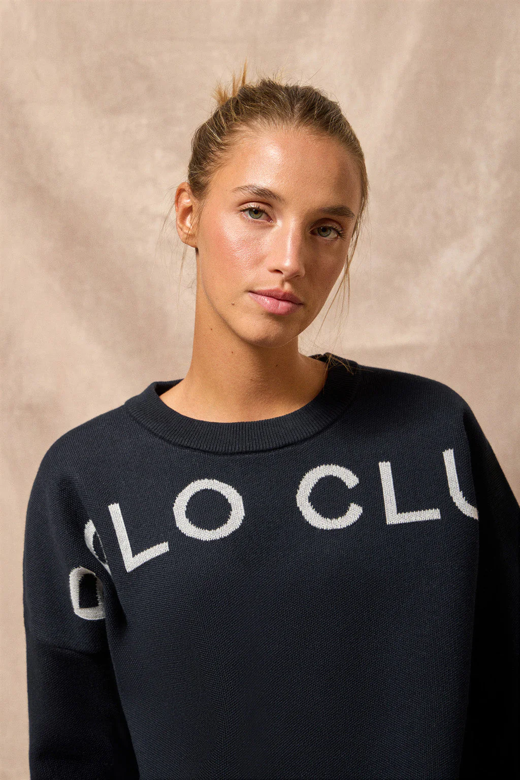 Navy-blue knit jumper Gia with Polo Club logo - Image 6