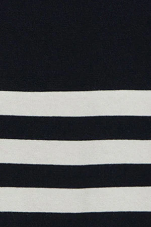 Navy-blue short-sleeve striped jumper with nautical patch - Image 9