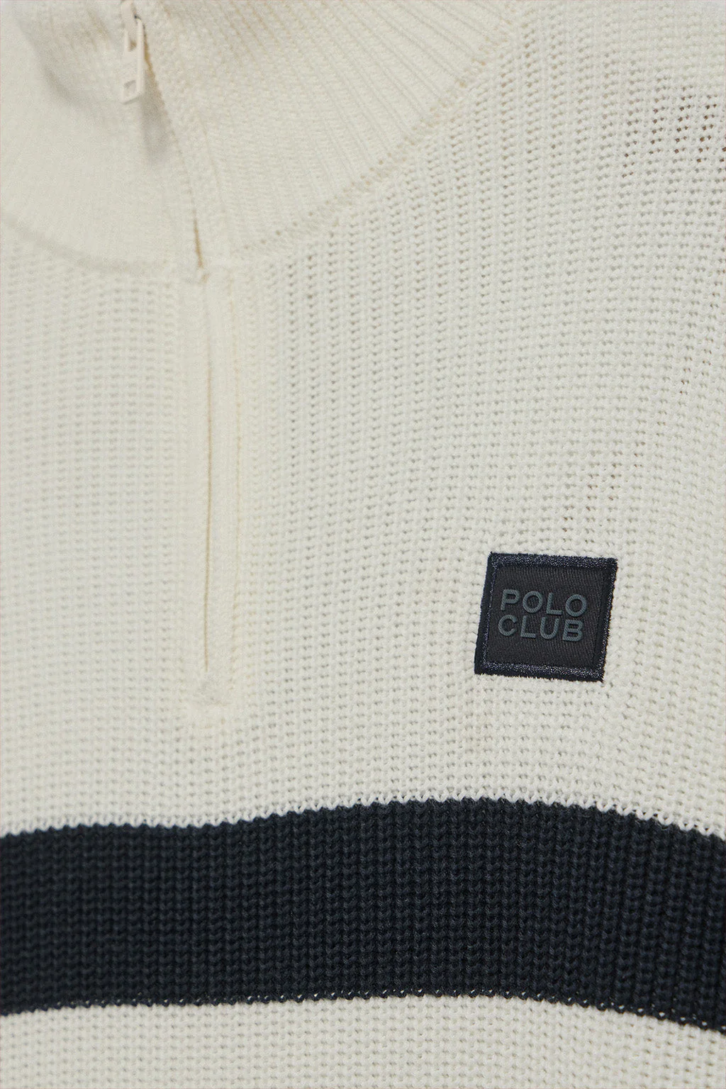 Blue and beige striped jumper Julen with Polo Club logo - Image 8