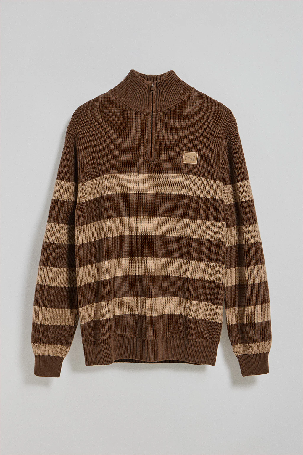Sandy and brown striped jumper Julen with Polo Club logo - Image 5