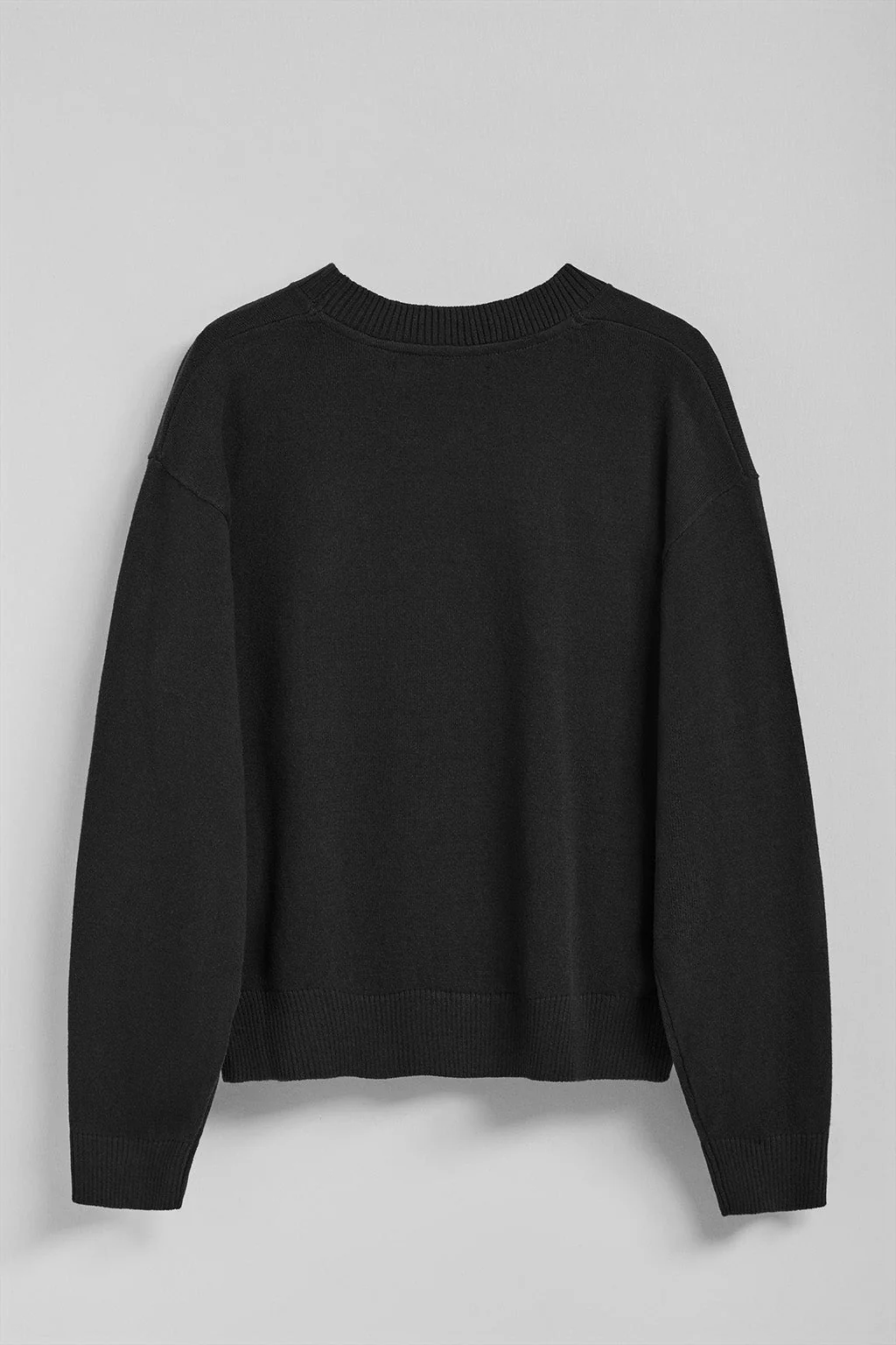 Black knit jumper Kacey with Polo Club pearly button - Image 9