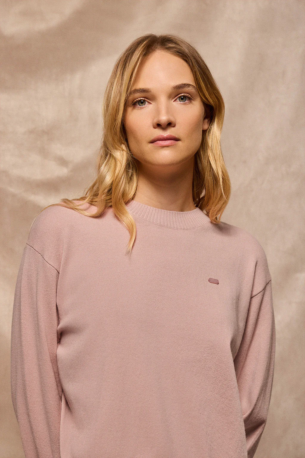 Pale-pink knit jumper Kacey with Polo Club pearly button - Image 4