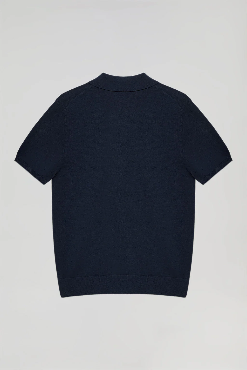 Navy-blue knit polo shirt with Rigby Go embroidery - Image 9