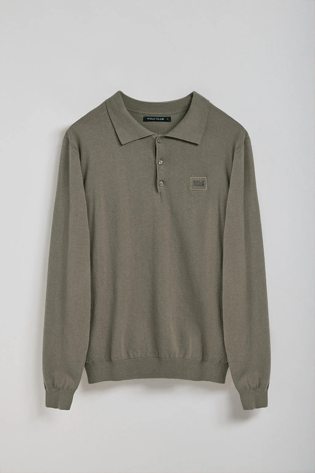 Green polo-collar knit jumper Kaleo with Polo Club details - Image 11