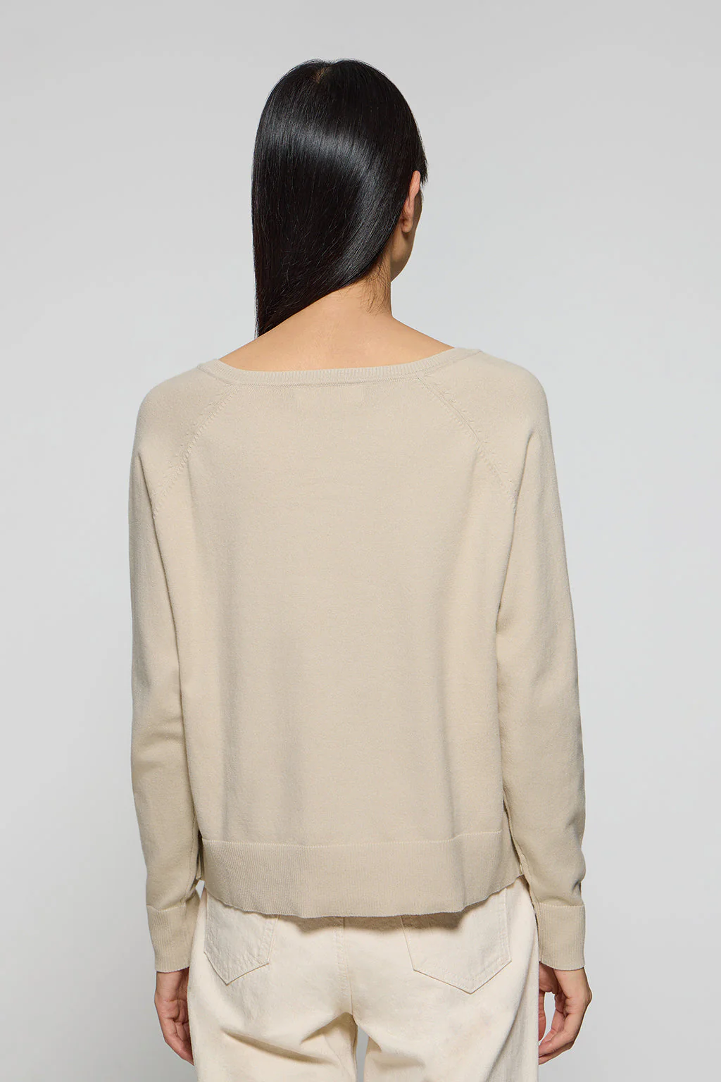 Beige knit jumper Katniss with Polo Club pearly button - Image 8