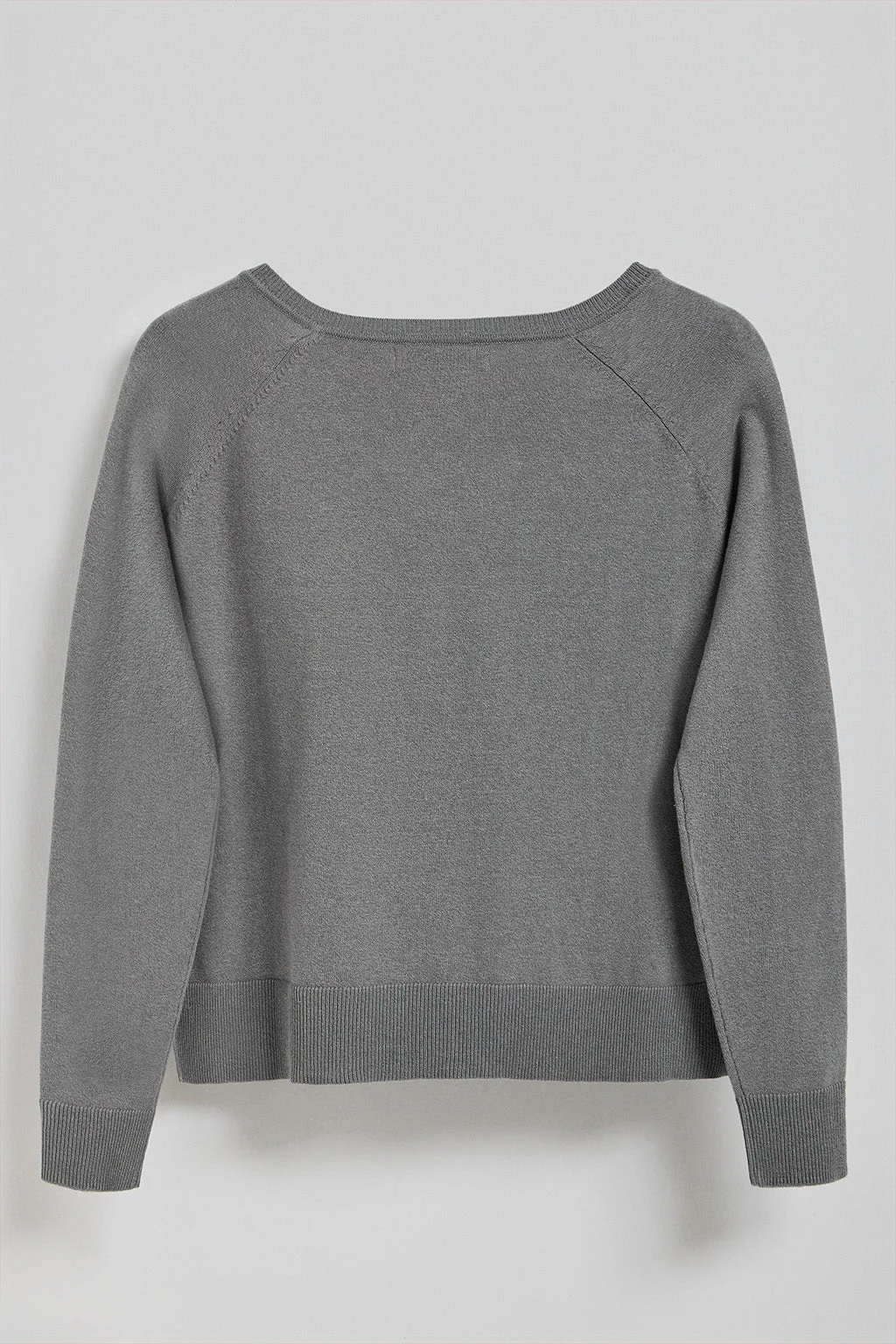 Grey-marl knit jumper Katniss with Polo Club pearly button - Image 12