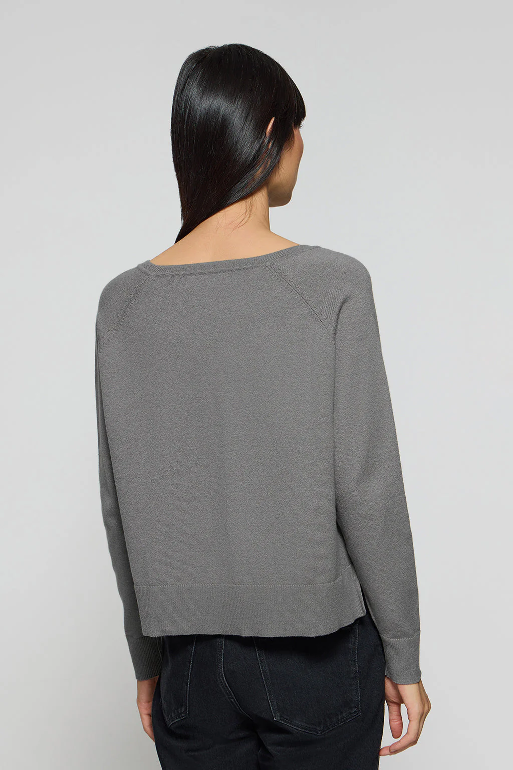 Grey-marl knit jumper Katniss with Polo Club pearly button - Image 9