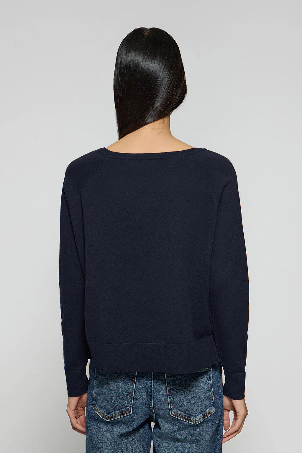 Navy-blue knit jumper Katniss with Polo Club pearly button - Image 6