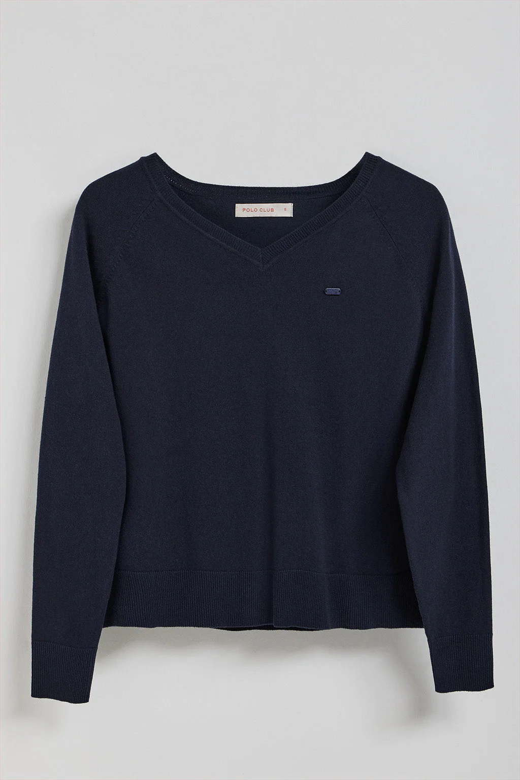 Navy-blue knit jumper Katniss with Polo Club pearly button - Image 7