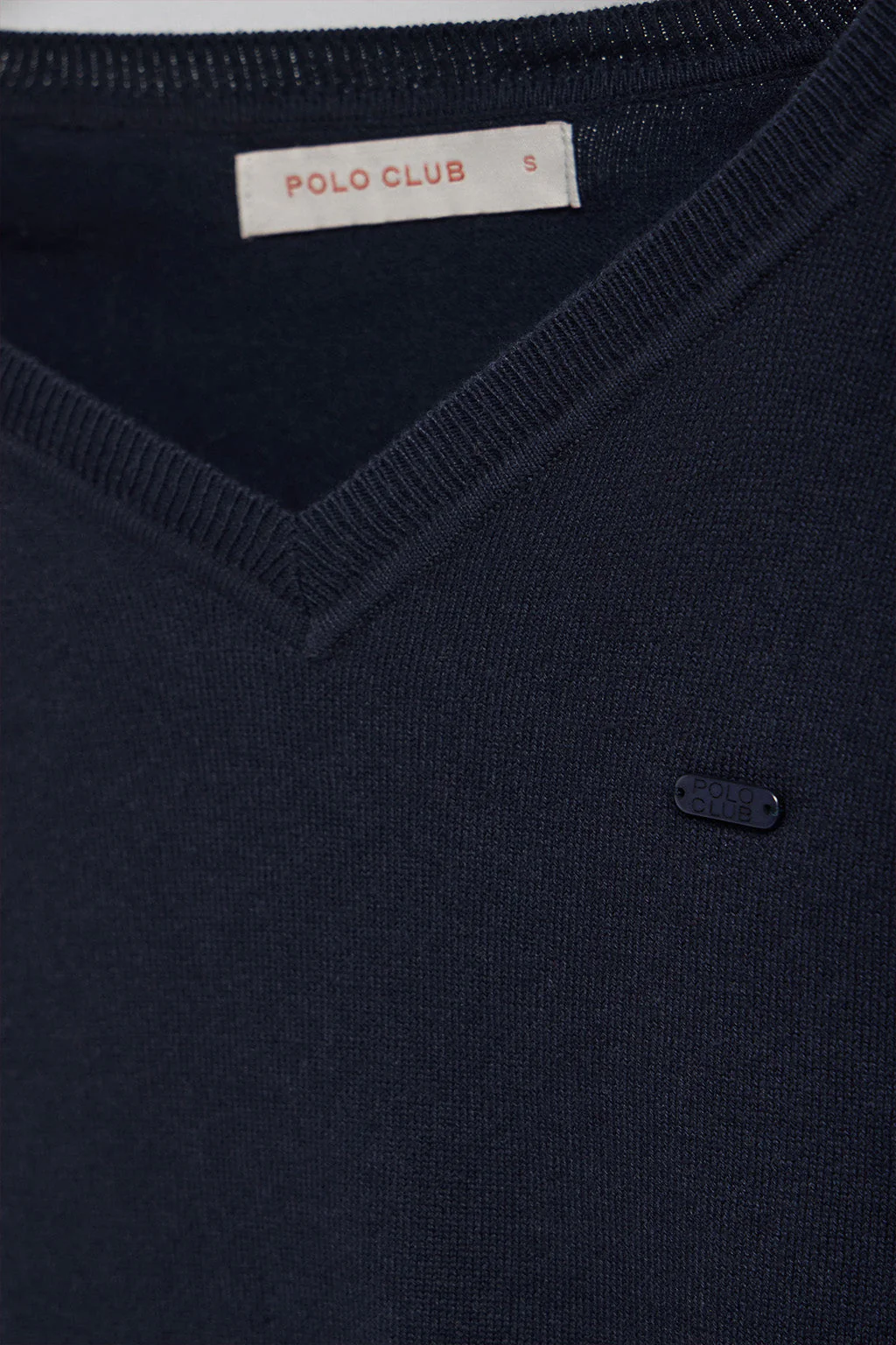 Navy-blue knit jumper Katniss with Polo Club pearly button - Image 8
