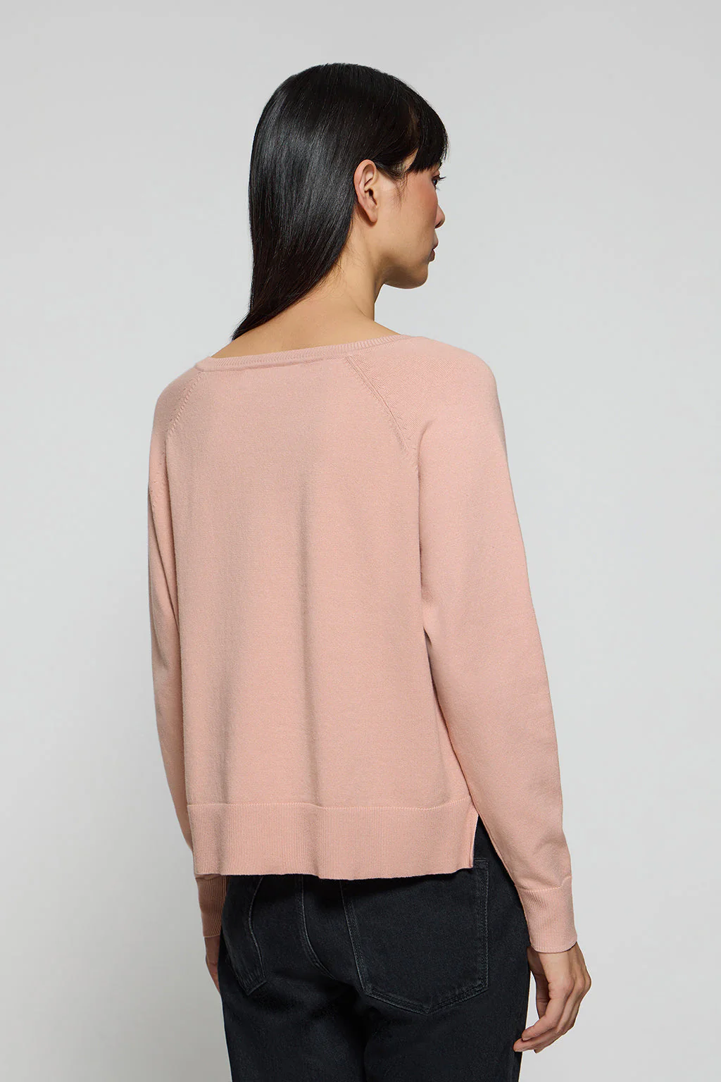 Pale-pink knit jumper Katniss with Polo Club pearly button - Image 4