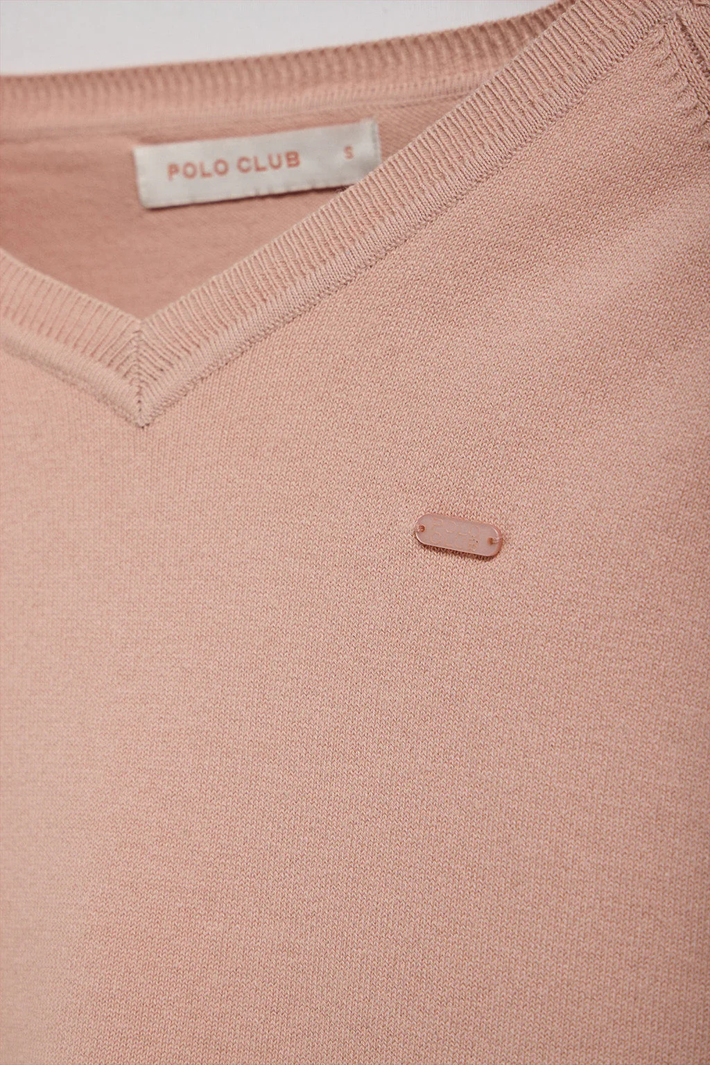 Pale-pink knit jumper Katniss with Polo Club pearly button - Image 6