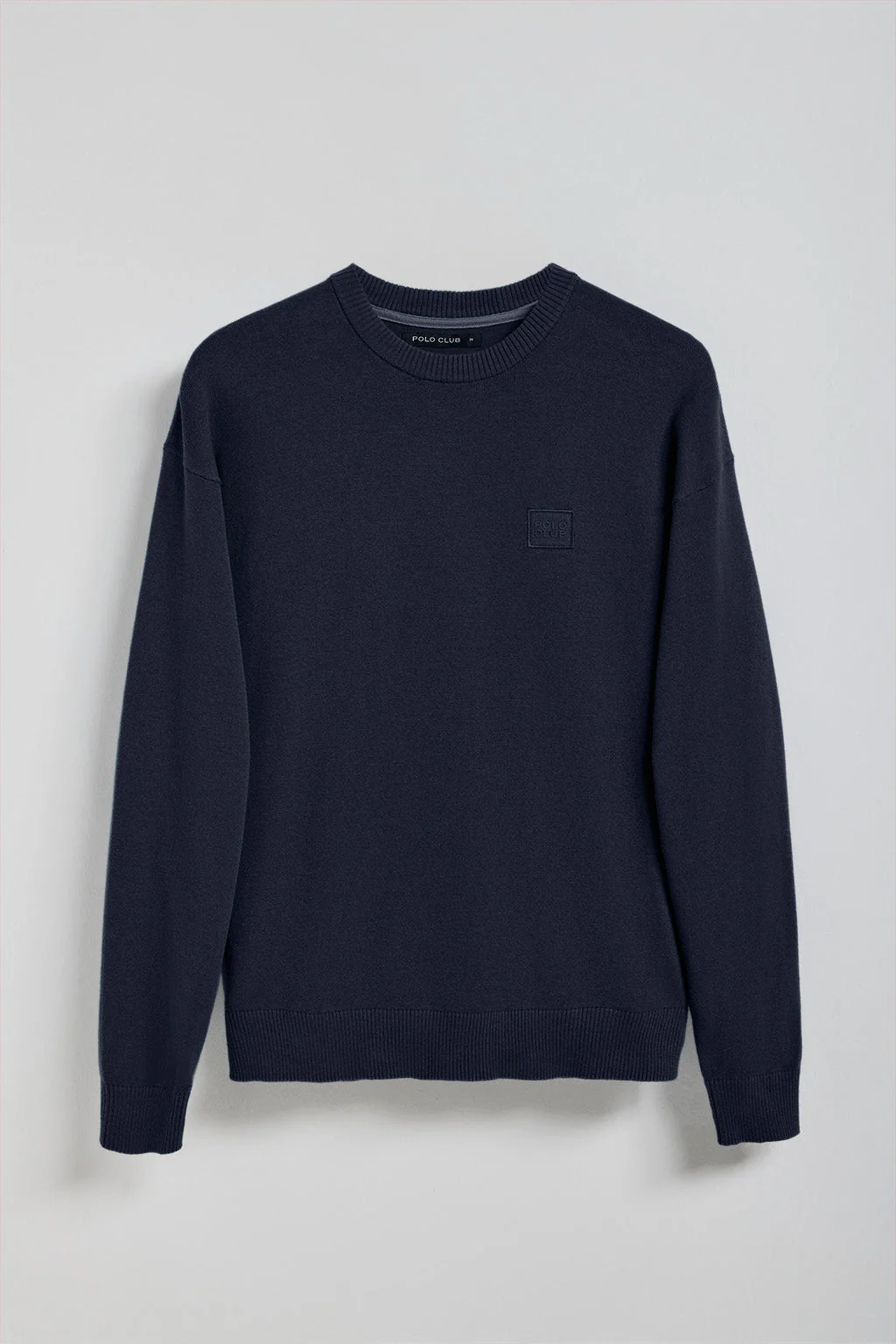 Navy-blue round-neck knit jumper Keith with Polo Club details - Image 8