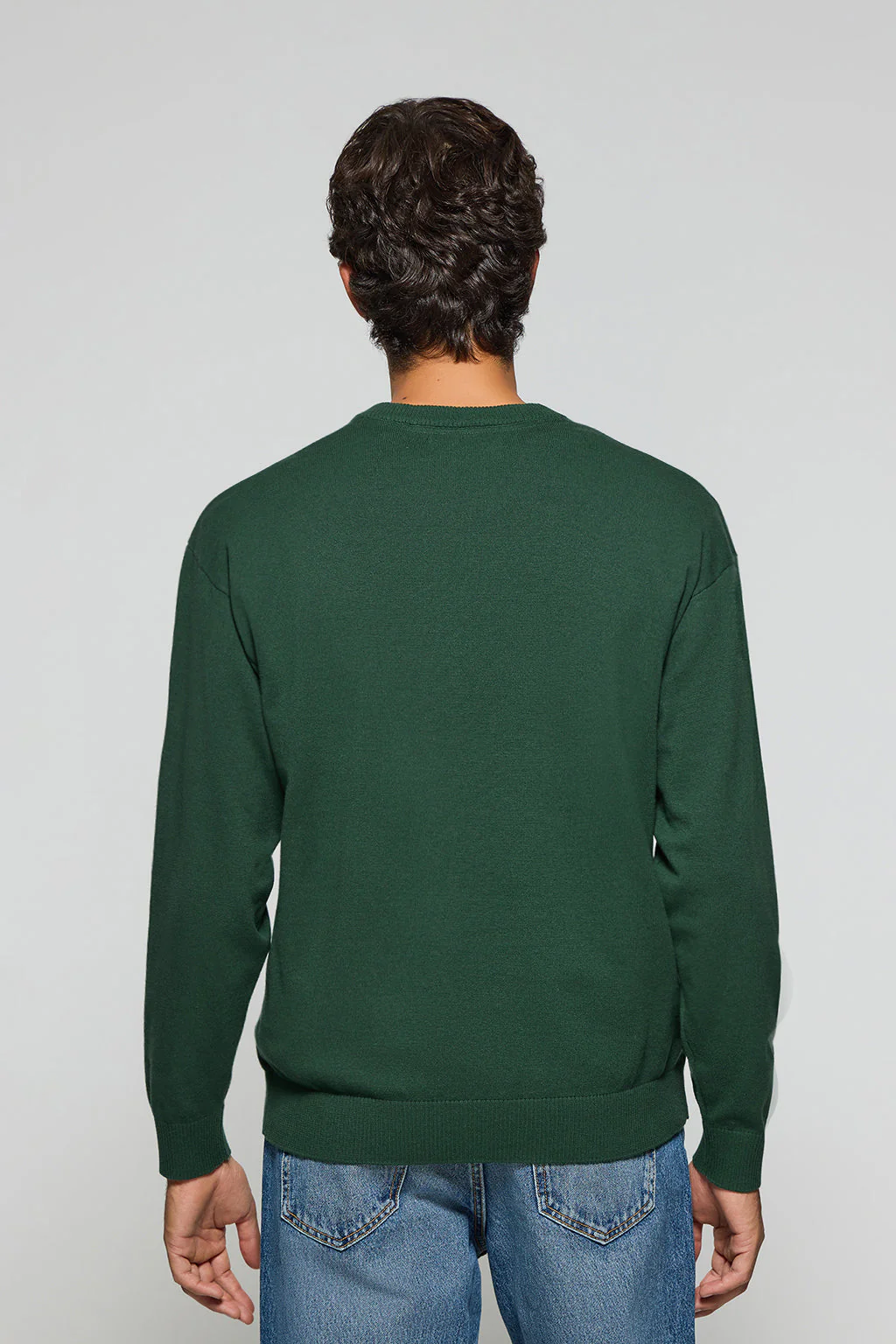 Green V-neck knit jumper Kendrik with Polo Club details - Image 4