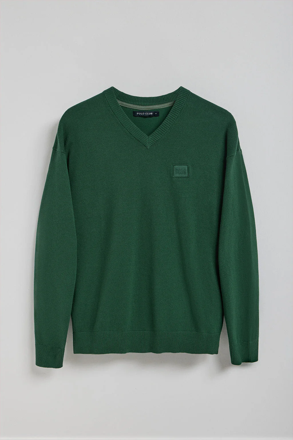 Green V-neck knit jumper Kendrik with Polo Club details - Image 5