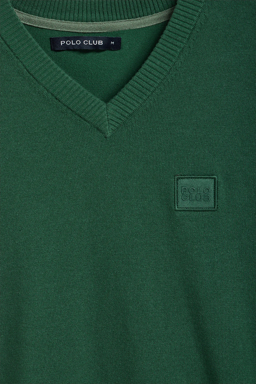Green V-neck knit jumper Kendrik with Polo Club details - Image 6