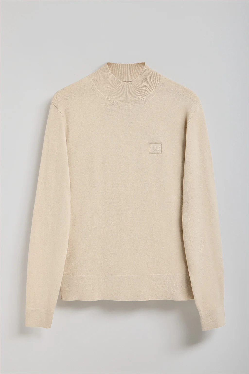 Beige mock-neck knit jumper Khan with Polo Club details - Image 11